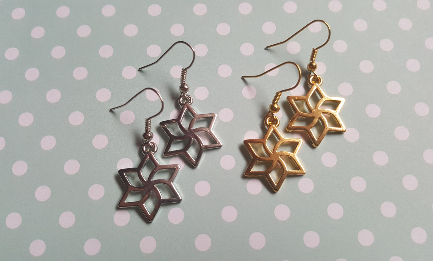 Star Earrings | Gold or Silver Plated Star Charm Earrings | Minimal Dainty Jewelry | Cute Everyday Gift