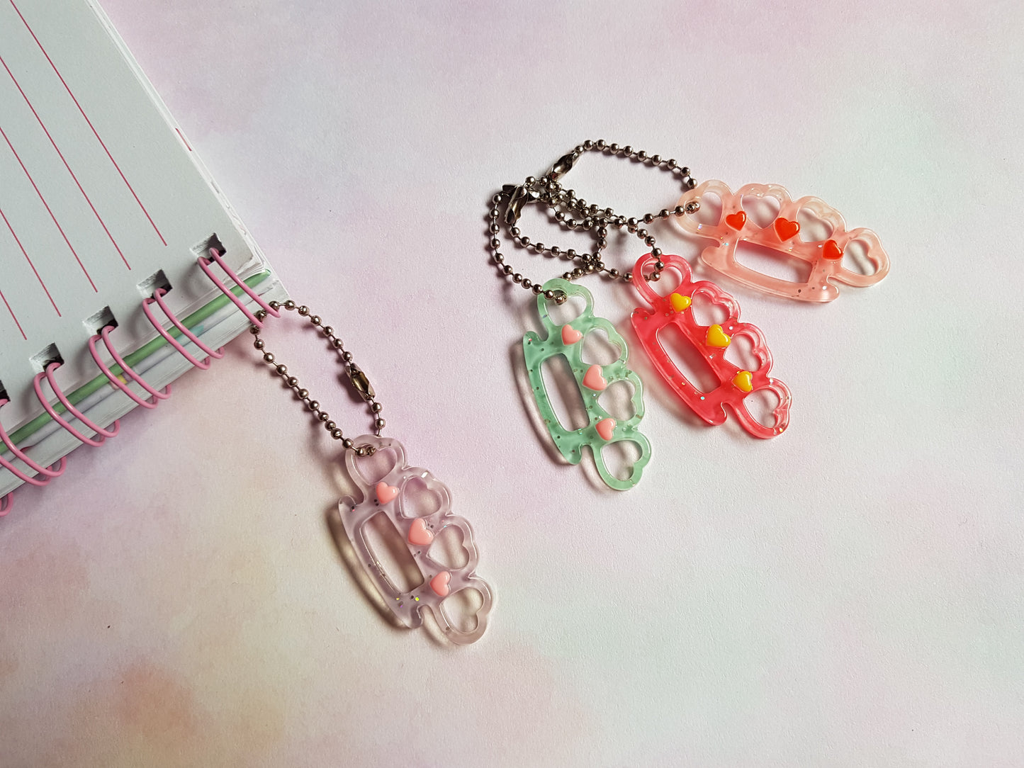 Knuckleduster Planner Charm - Pale Pink