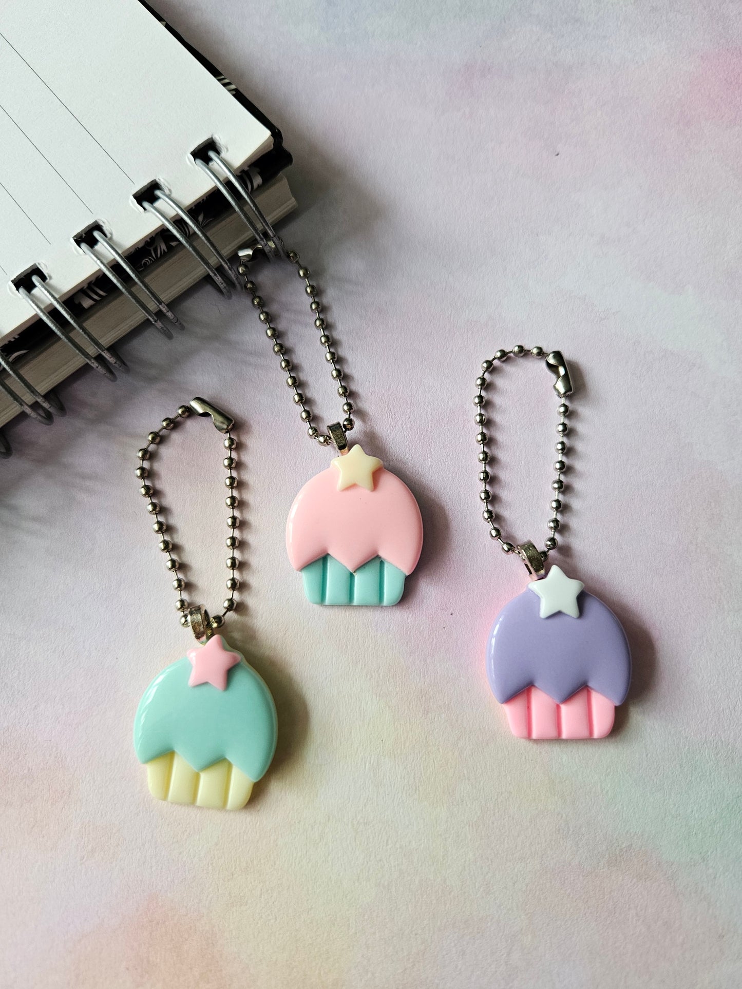 pastel cupcake planner charms