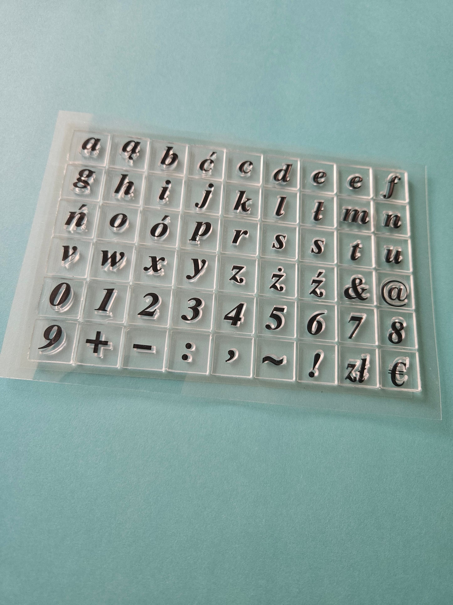 Clear Silicone Stamp Sheet - Alphabet & Numbers