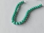 faceted glass beads - 6mm x 4mm - rondelle - aqua 