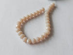 faceted glass beads - 6mm x 4mm - rondelle - beige
