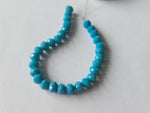 faceted glass beads - 6mm x 4mm - rondelle - blue