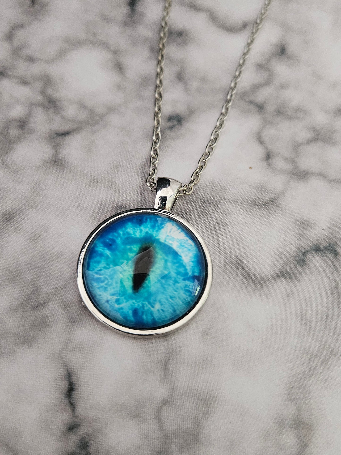blue dragon eye dome necklace