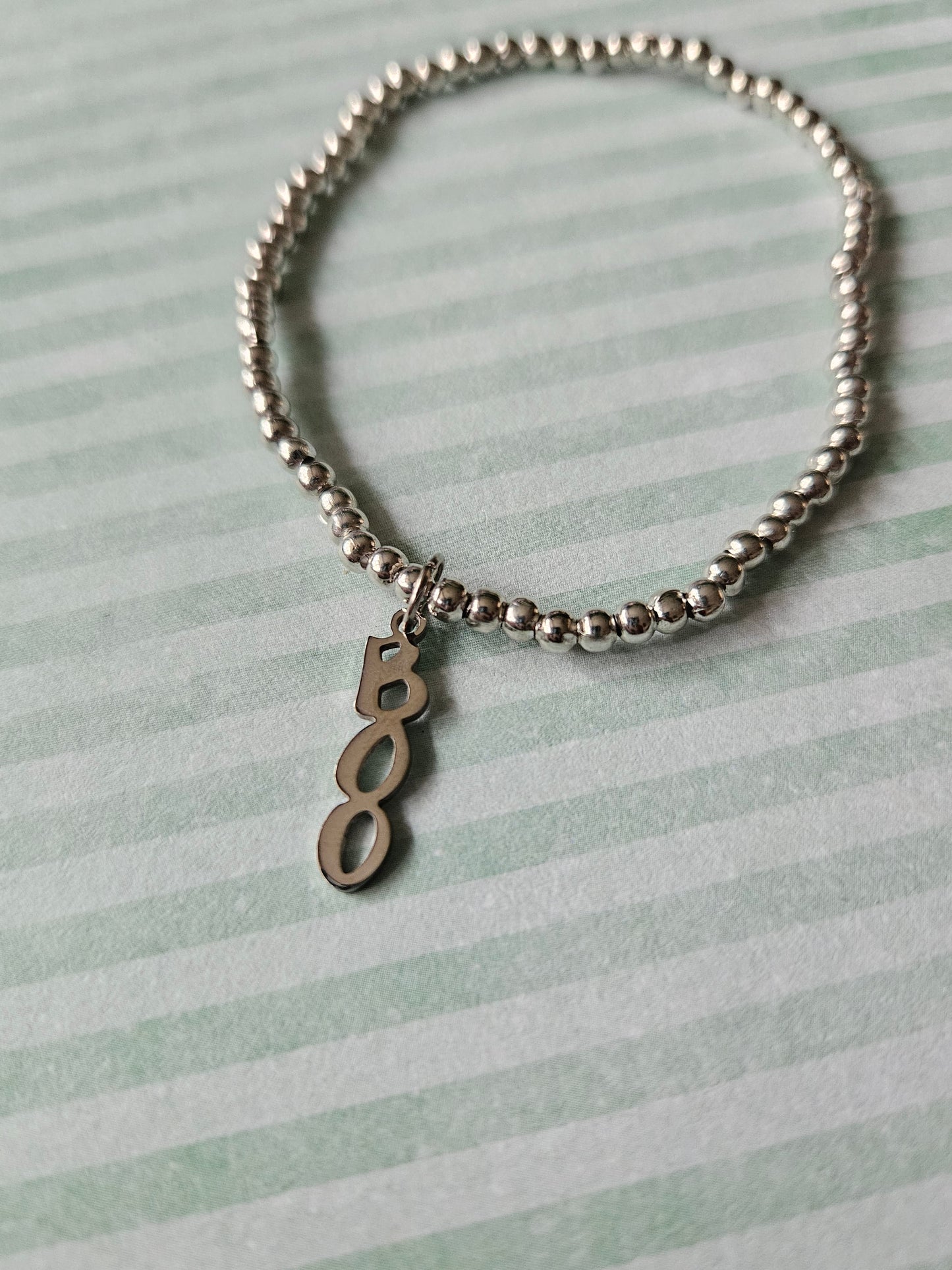 "Boo" Charm Bracelet | Beaded Elastic Halloween Jewellery | Spooky Cute Statement Accessory