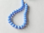 faceted glass beads - 6mm x 4mm - rondelle - cornflower blue 