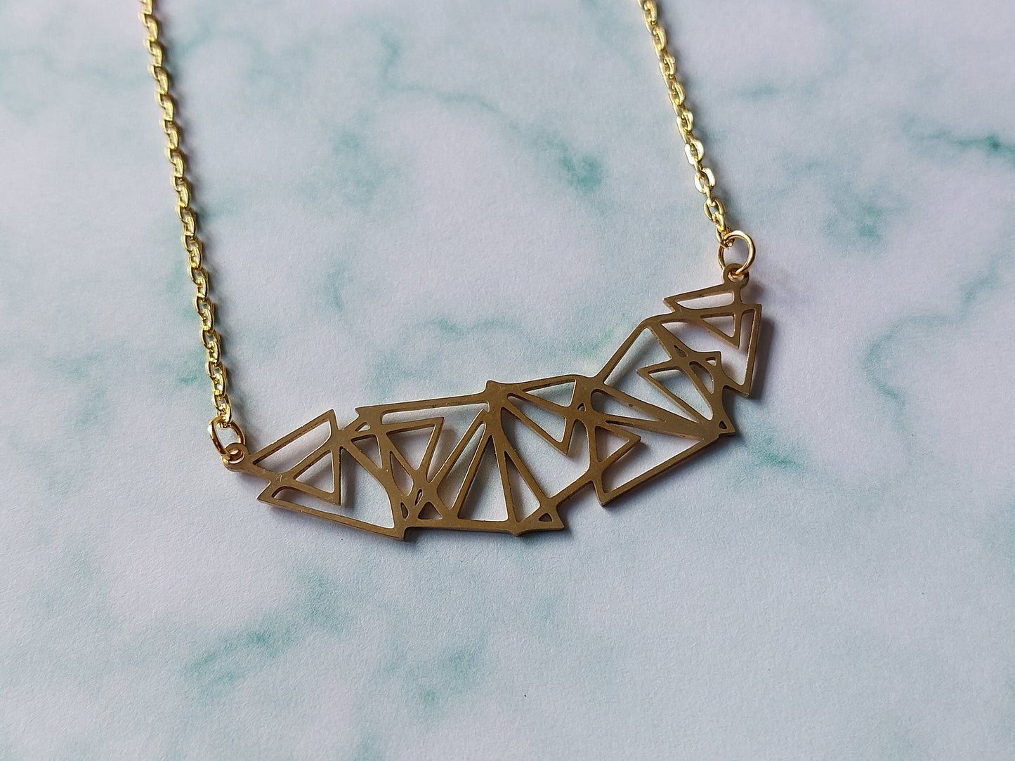 geometric triangles necklace