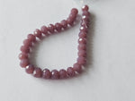 faceted glass beads - 6mm x 4mm - rondelle - mauve 