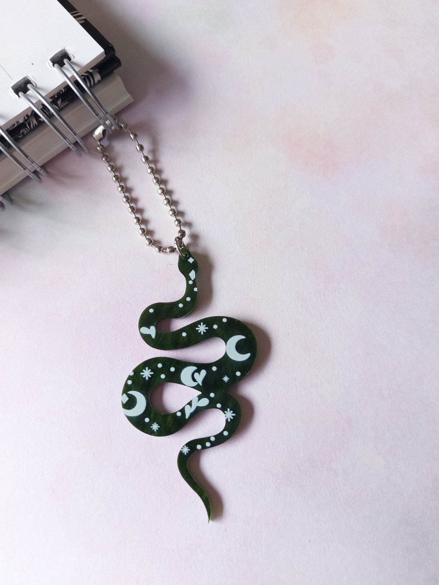 Green Mystical Snake Planner Charm
