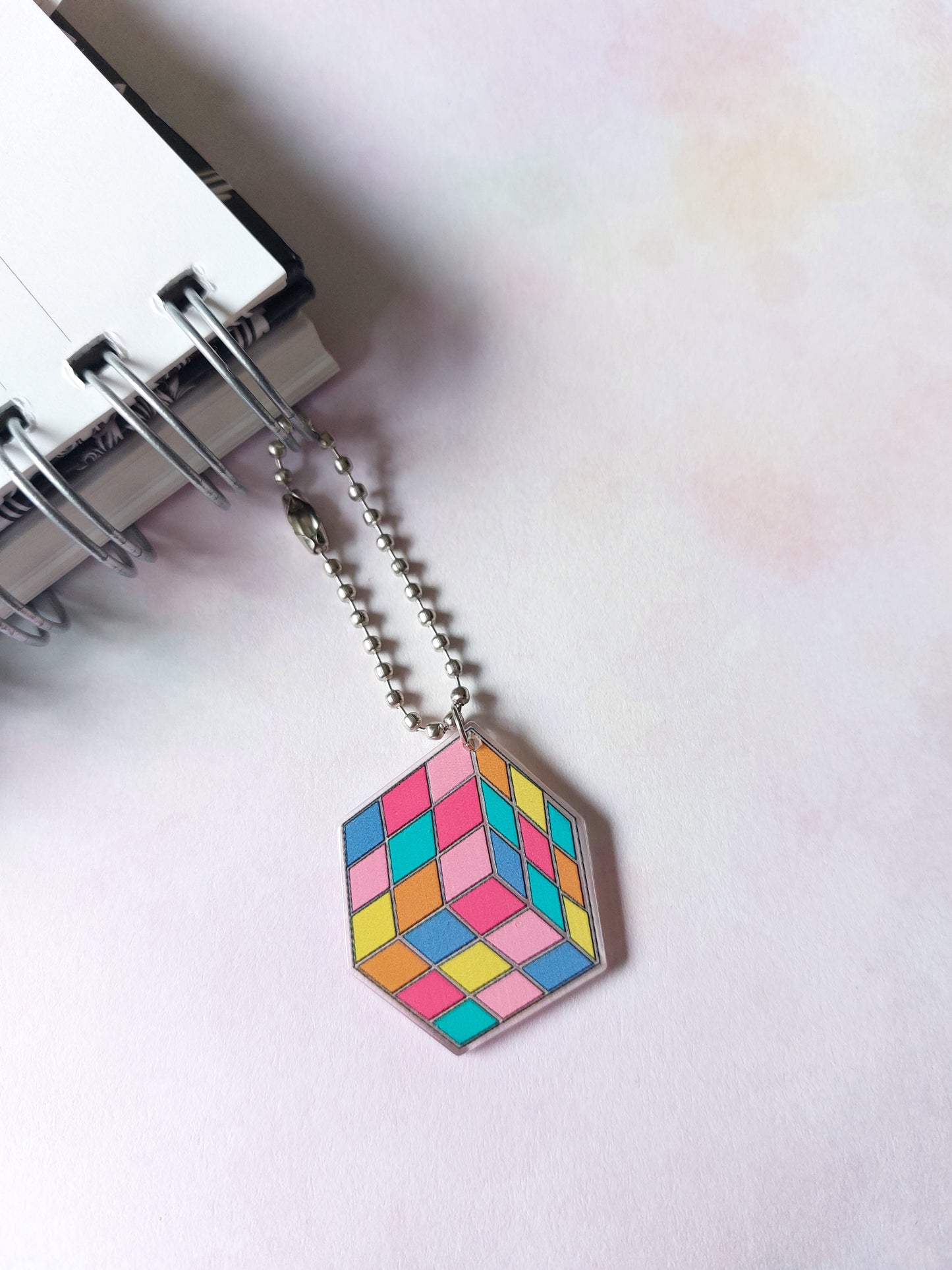 Retro Puzzle Cube Planner Charm