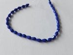 faceted glass beads - 5mm x 3mm - teardrop - royal blue 