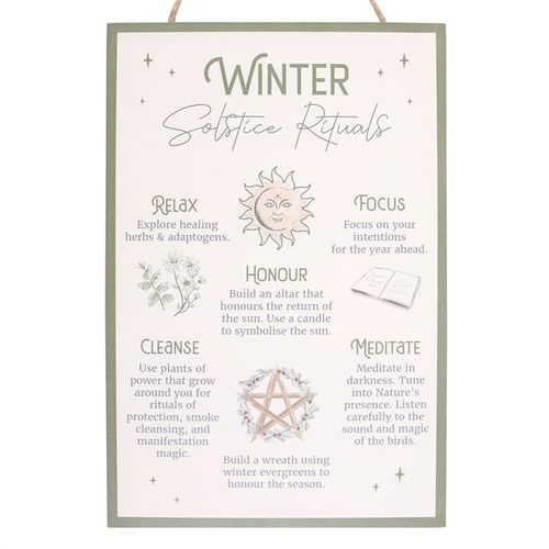 30cm Winter Solstice Rituals MDF Hanging Sign