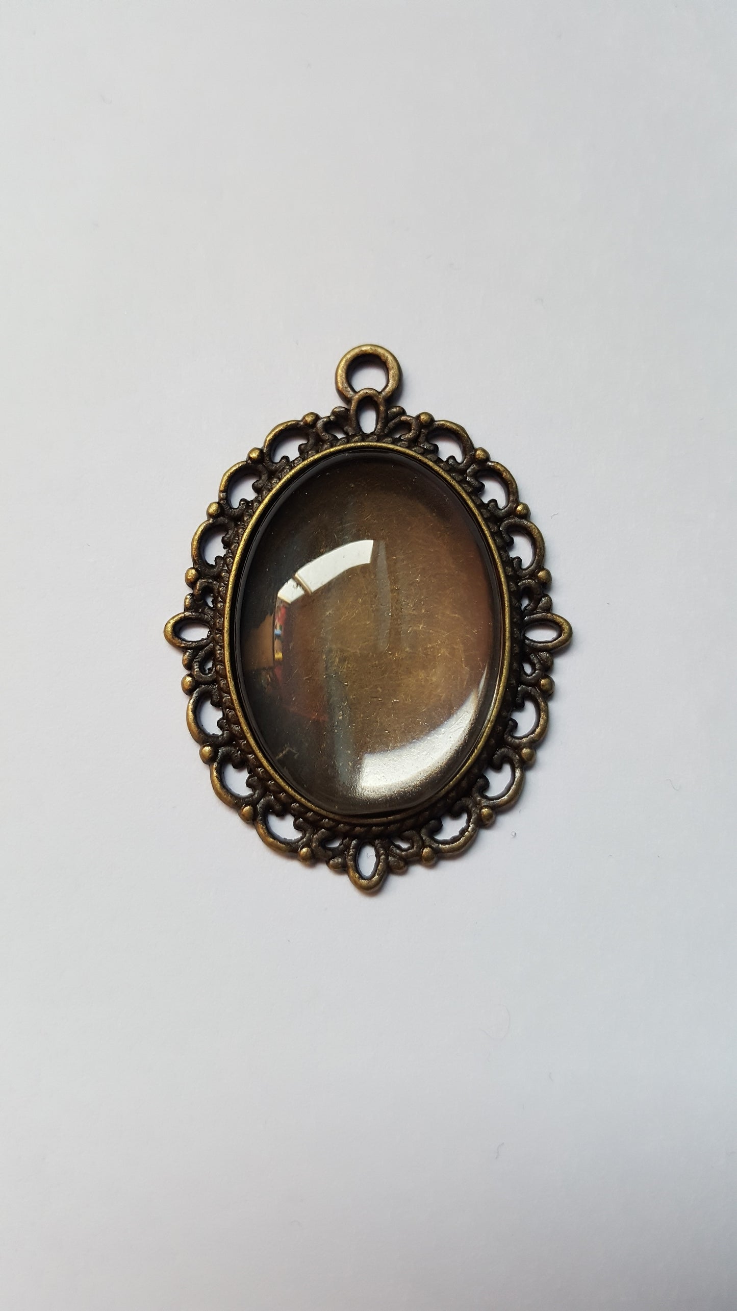 39mm cabochon pendant settings - antique bronze plated