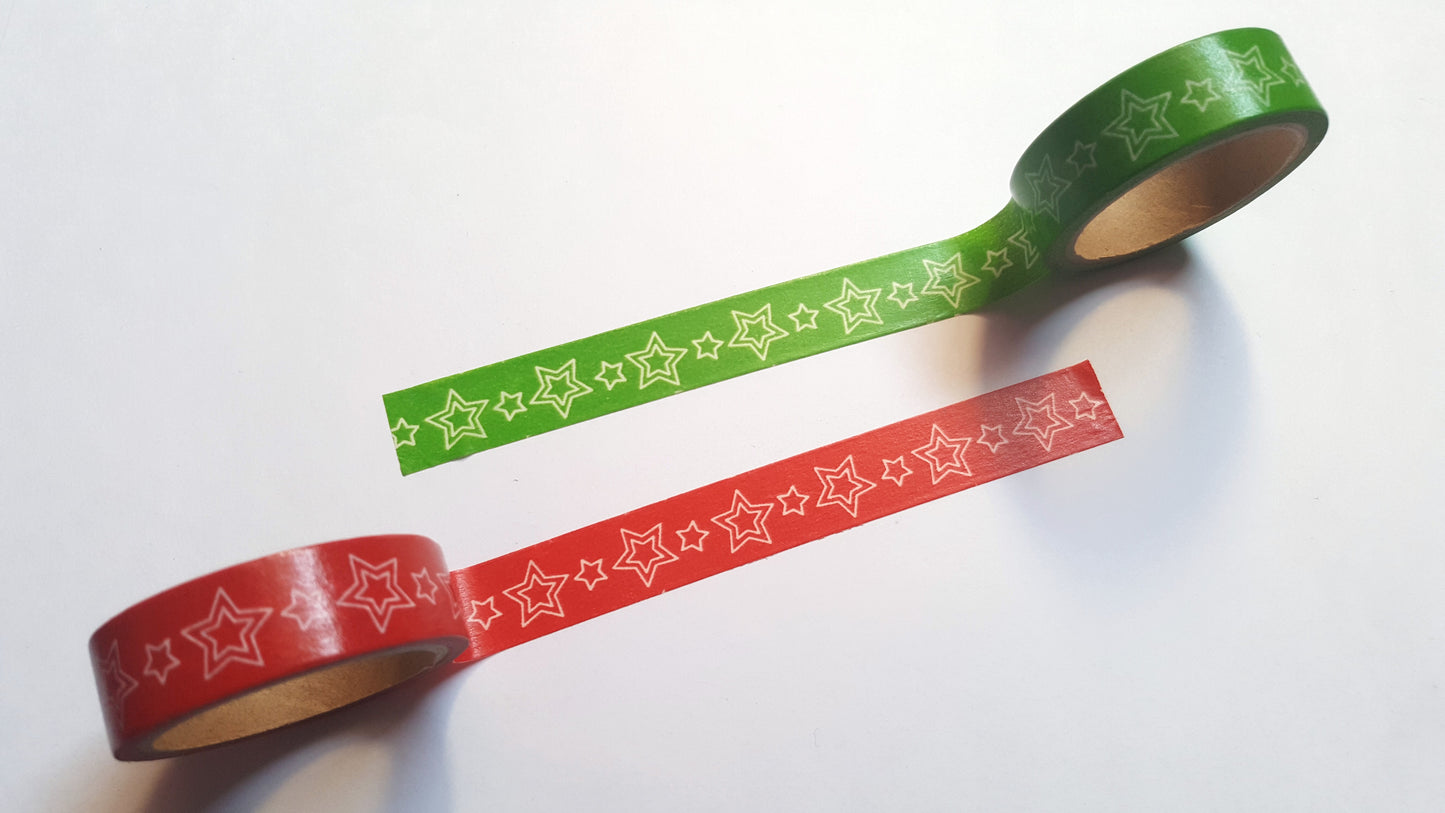 5m washi tape - 15mm - stars