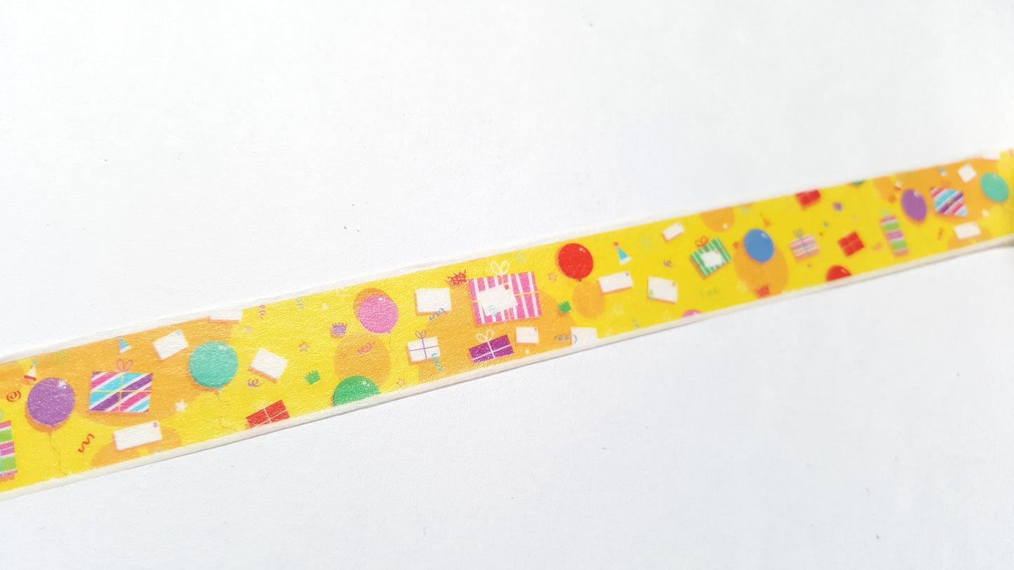birthday party washi tape