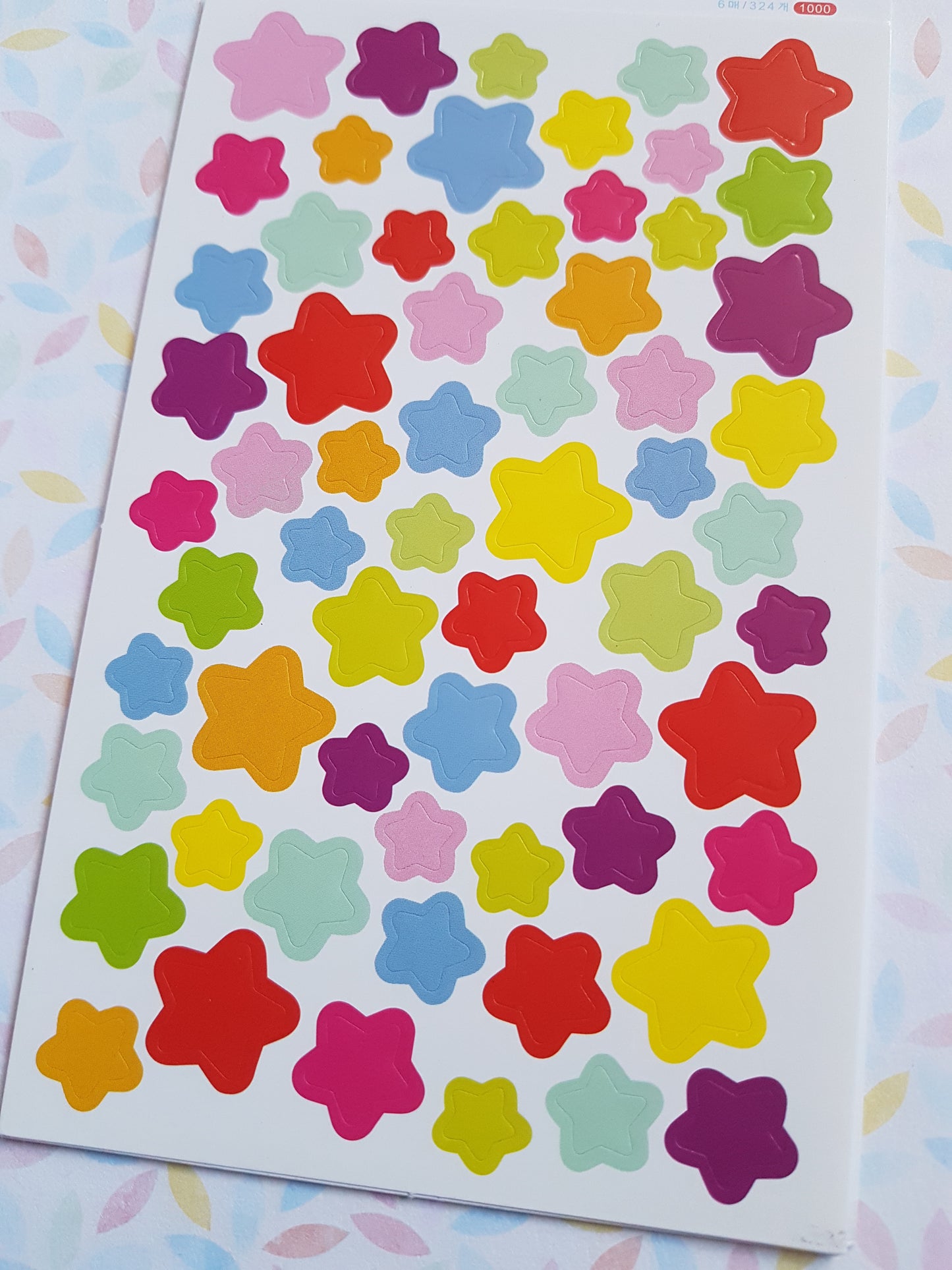 rainbow star sticker sheets