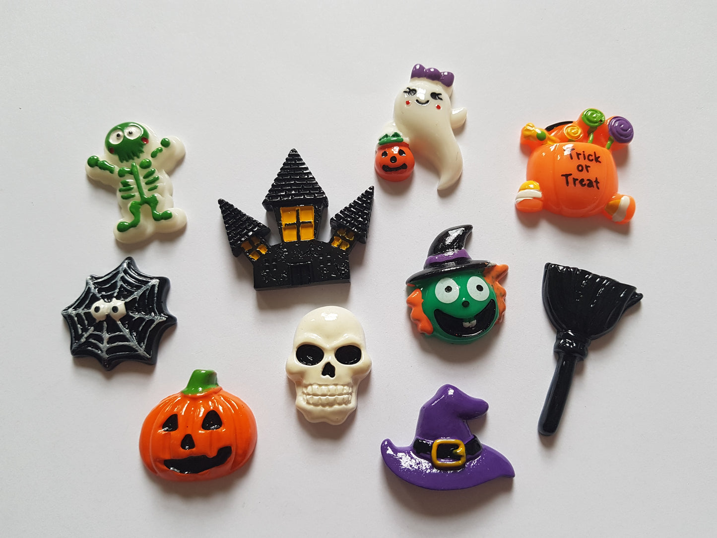 10pc flatback resin cabochon set - halloween
