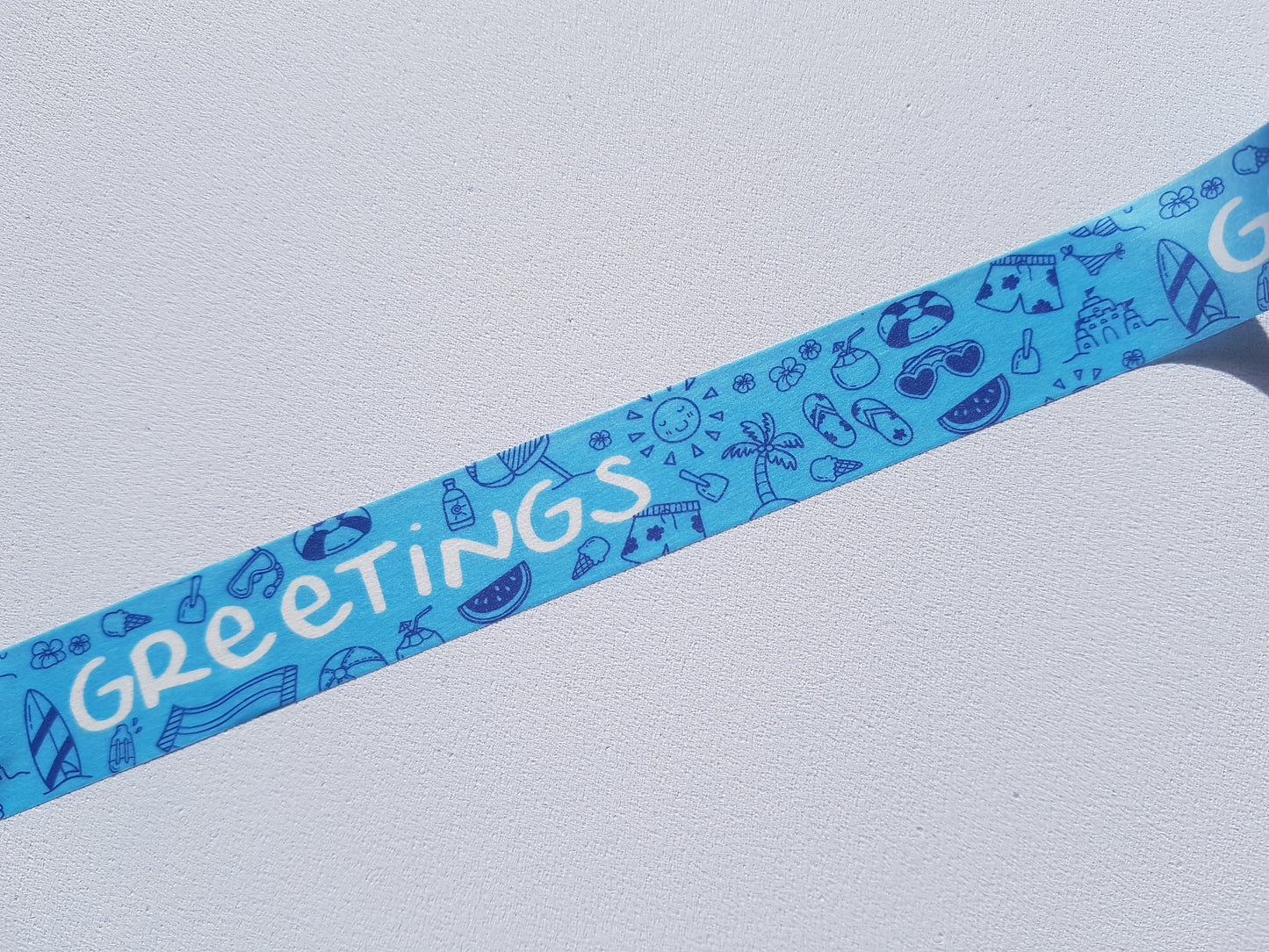 5m washi tape - 15mm - holiday greetings