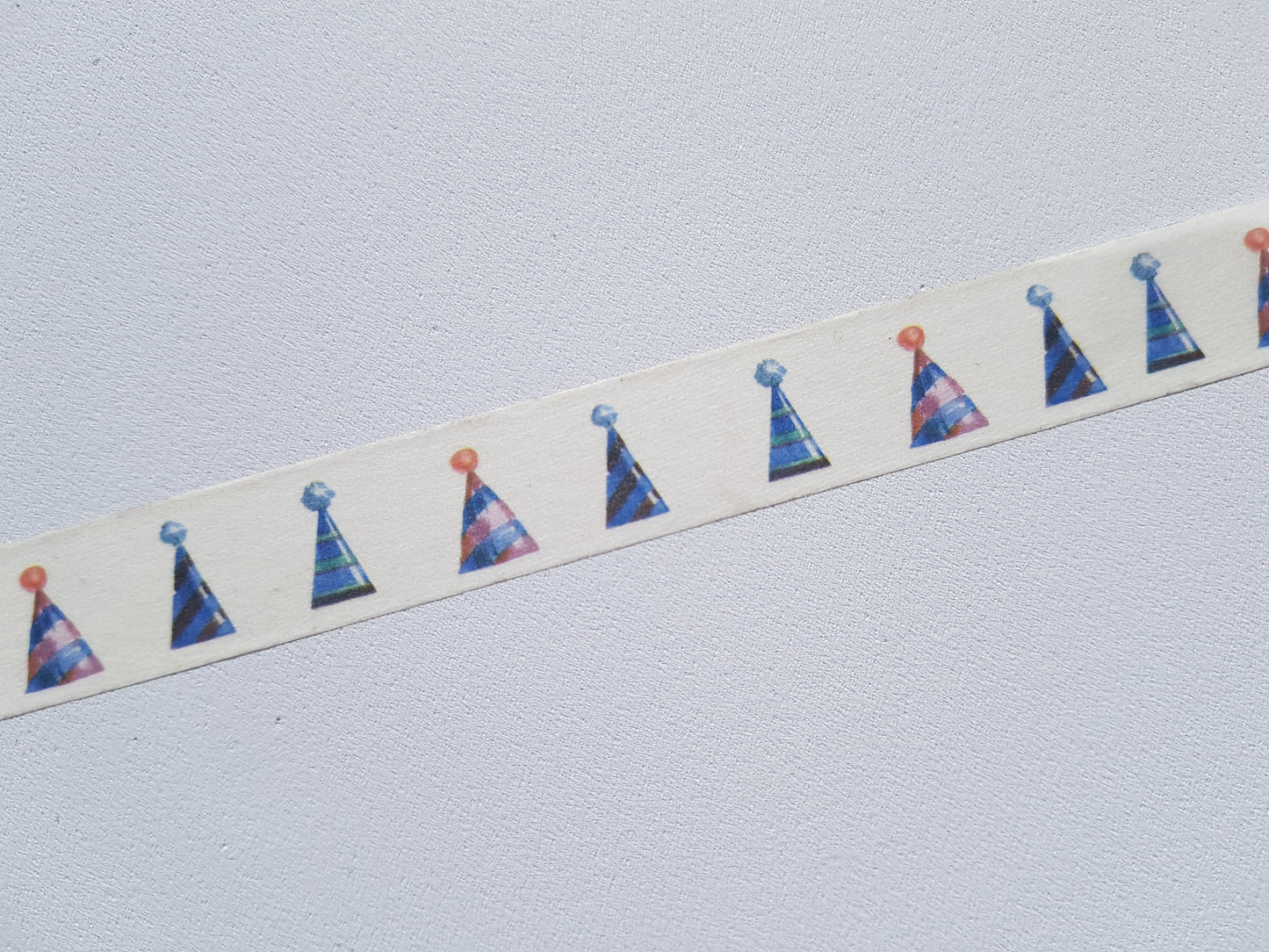 10m washi tape - 15mm - party hats