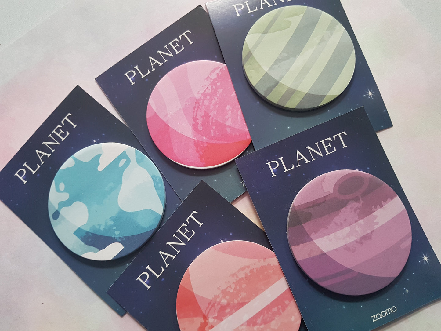 Planet Sticky Notes – Mini Round Pad for Journals & Scrapbooks