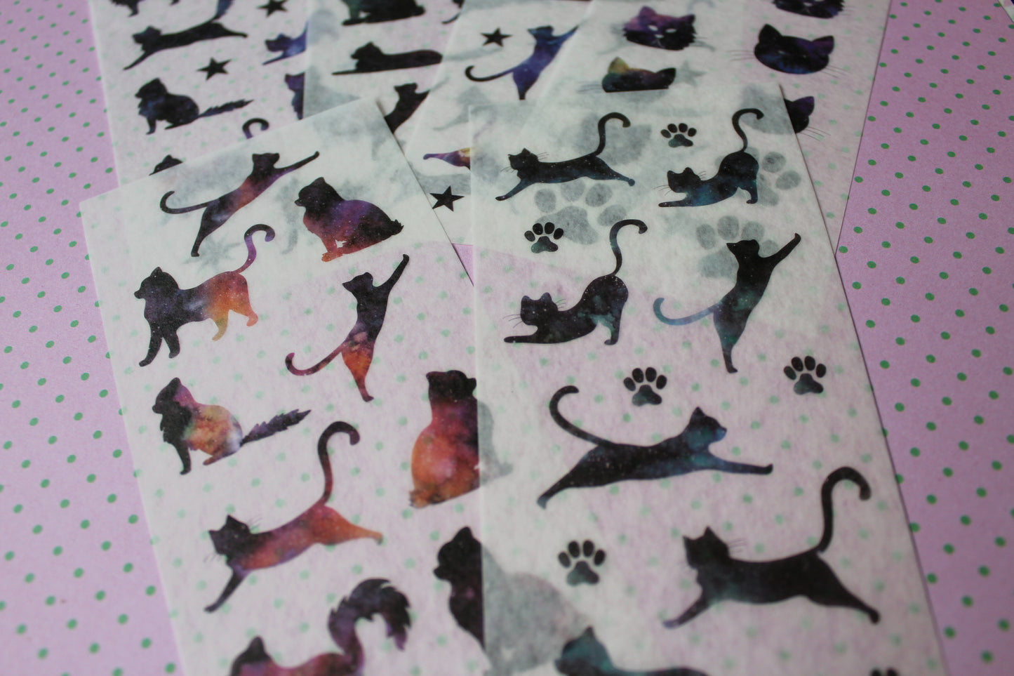 galaxy cats sticker set