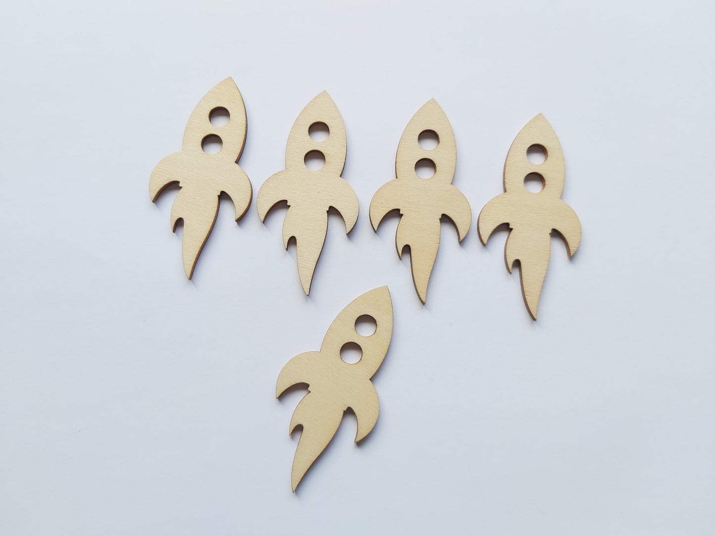 5 x 70mm Rocket Plywood Blank Shapes | DIY Crafts, Painting, Scrapbooking & Decorations