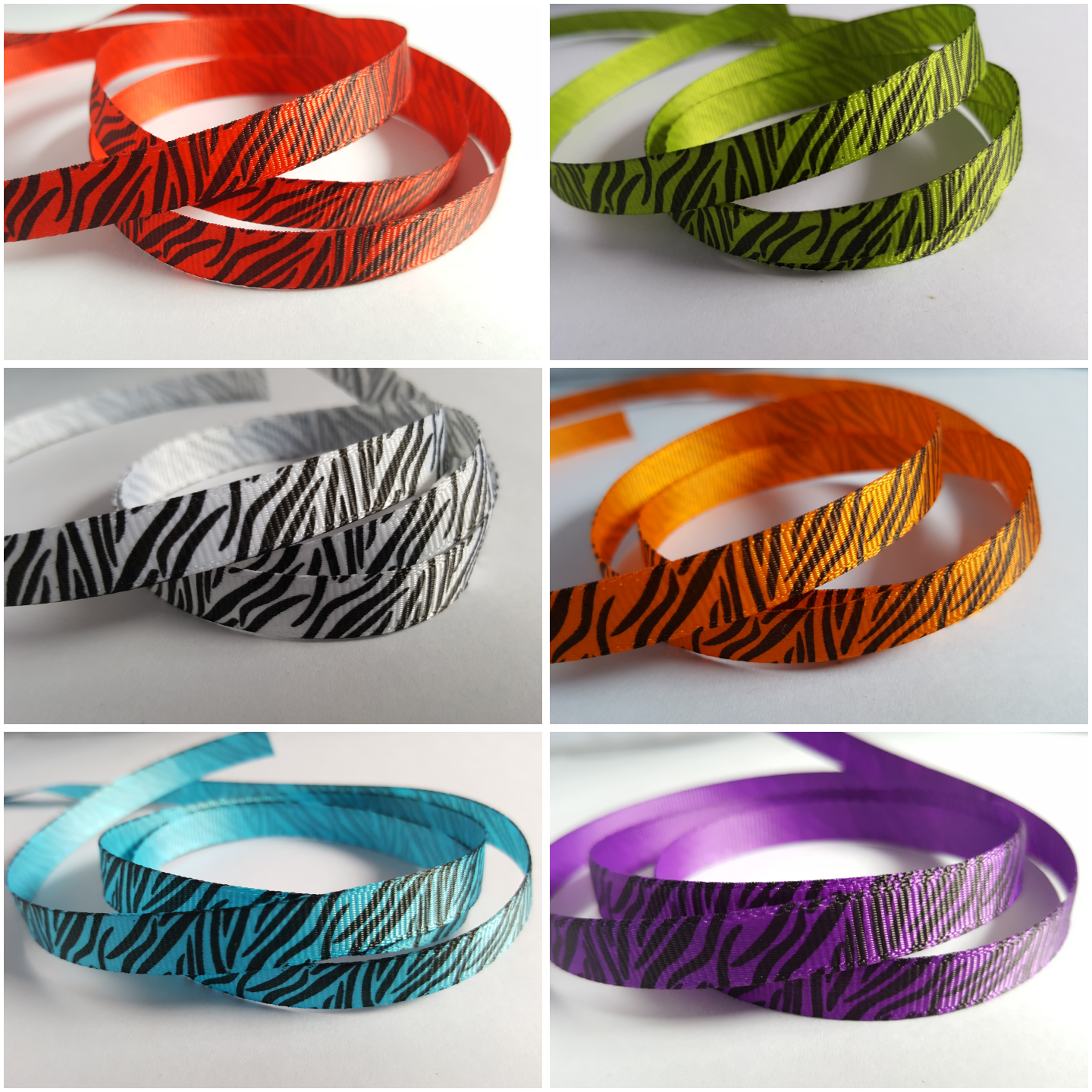 3m Zebra Print Grosgrain Ribbon | 9mm Wide Printed Ribbon for DIY Crafts, Gift Wrapping, Hair Bows & Handmade Projects