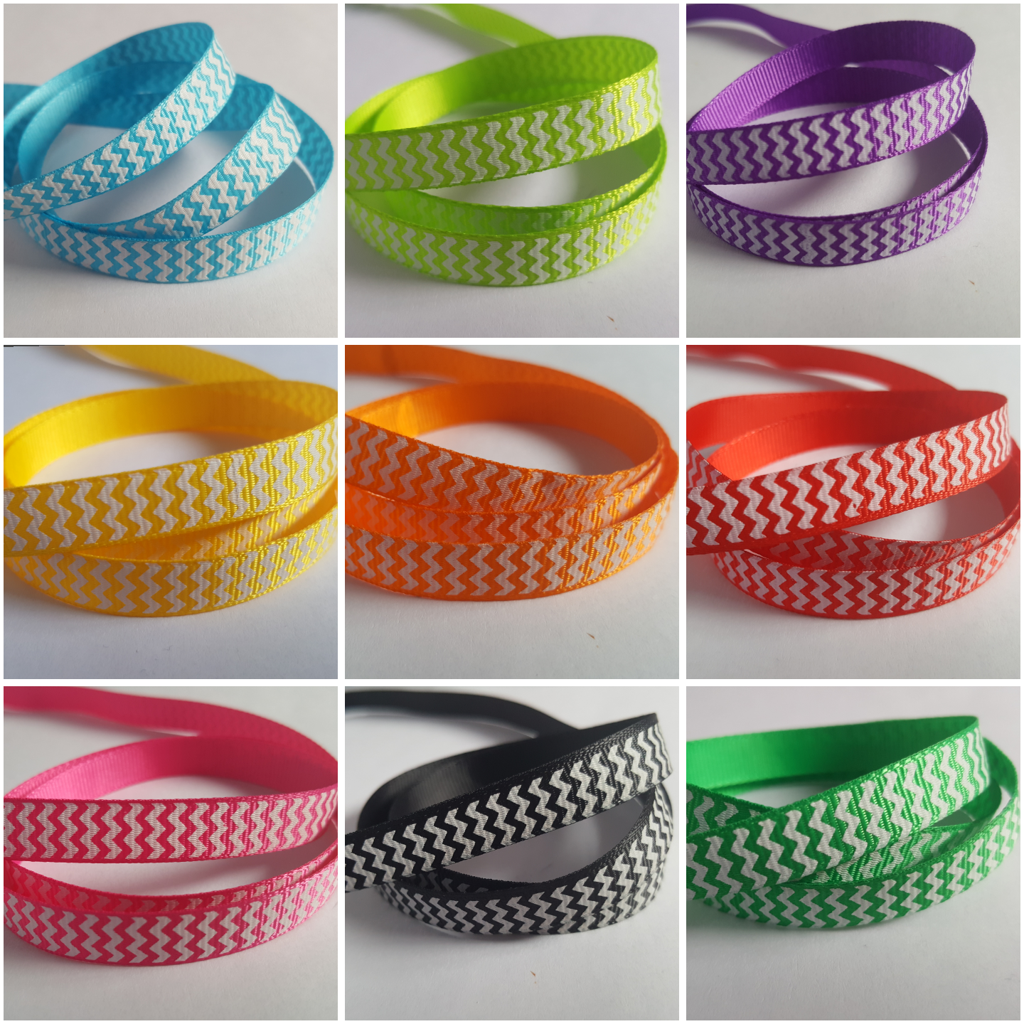 3m Chevron Printed Grosgrain Ribbon | 9mm Wide Craft Ribbon for DIY Projects, Gift Wrapping, Scrapbooking & Hair Bows
