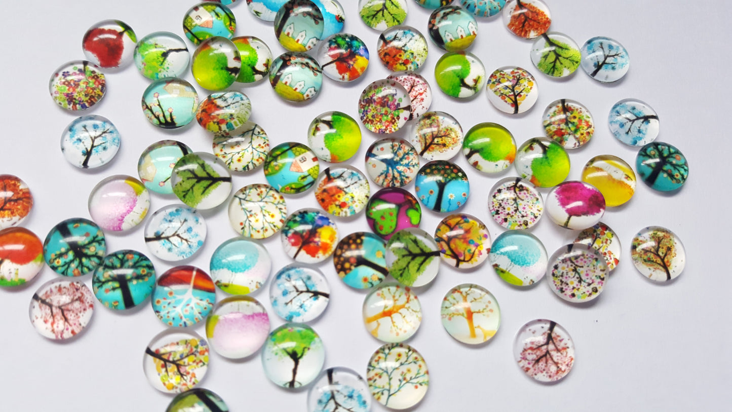 10mm glass dome tree of life cabochons
