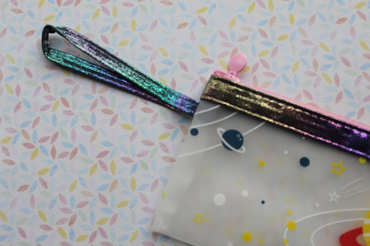 sparkly galaxy pencil case - multicolour