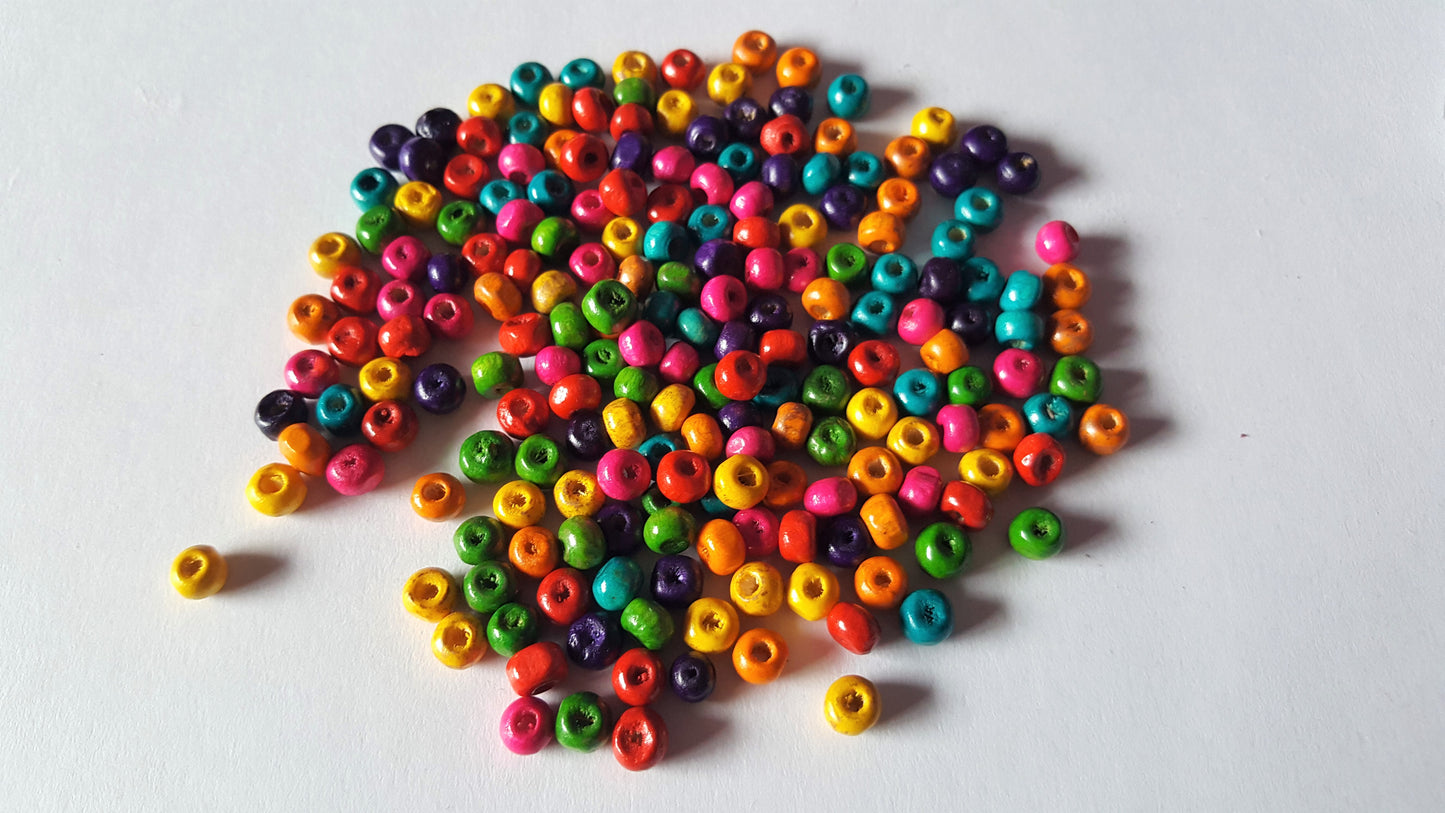5.5mm wooden round beads