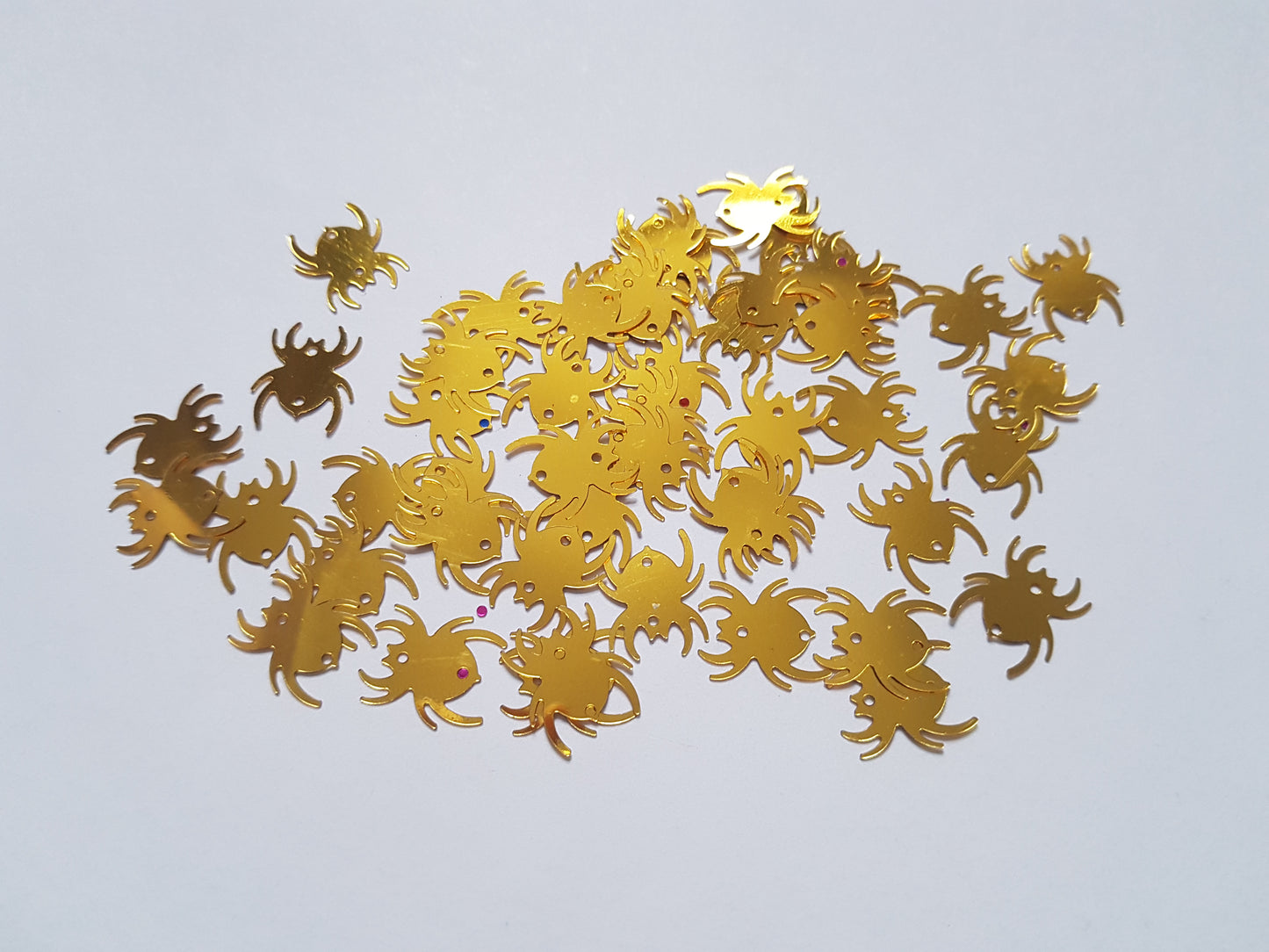 50 x Spider Sequins | 15x13mm PVC Craft Embellishments for DIY Crafts, Halloween & Decorations