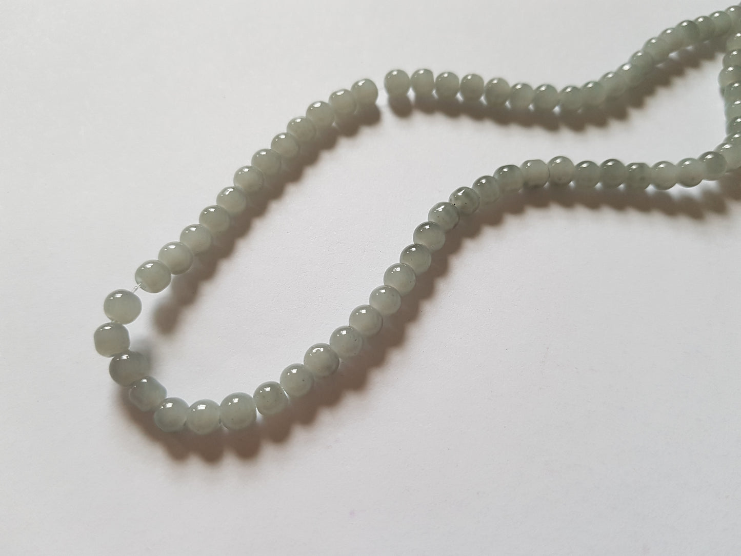 100 x 4mm Round Imitation Jade Glass Beads | Jewellery Making Beads for Bracelets, Necklaces, Earrings & DIY Craft Projects