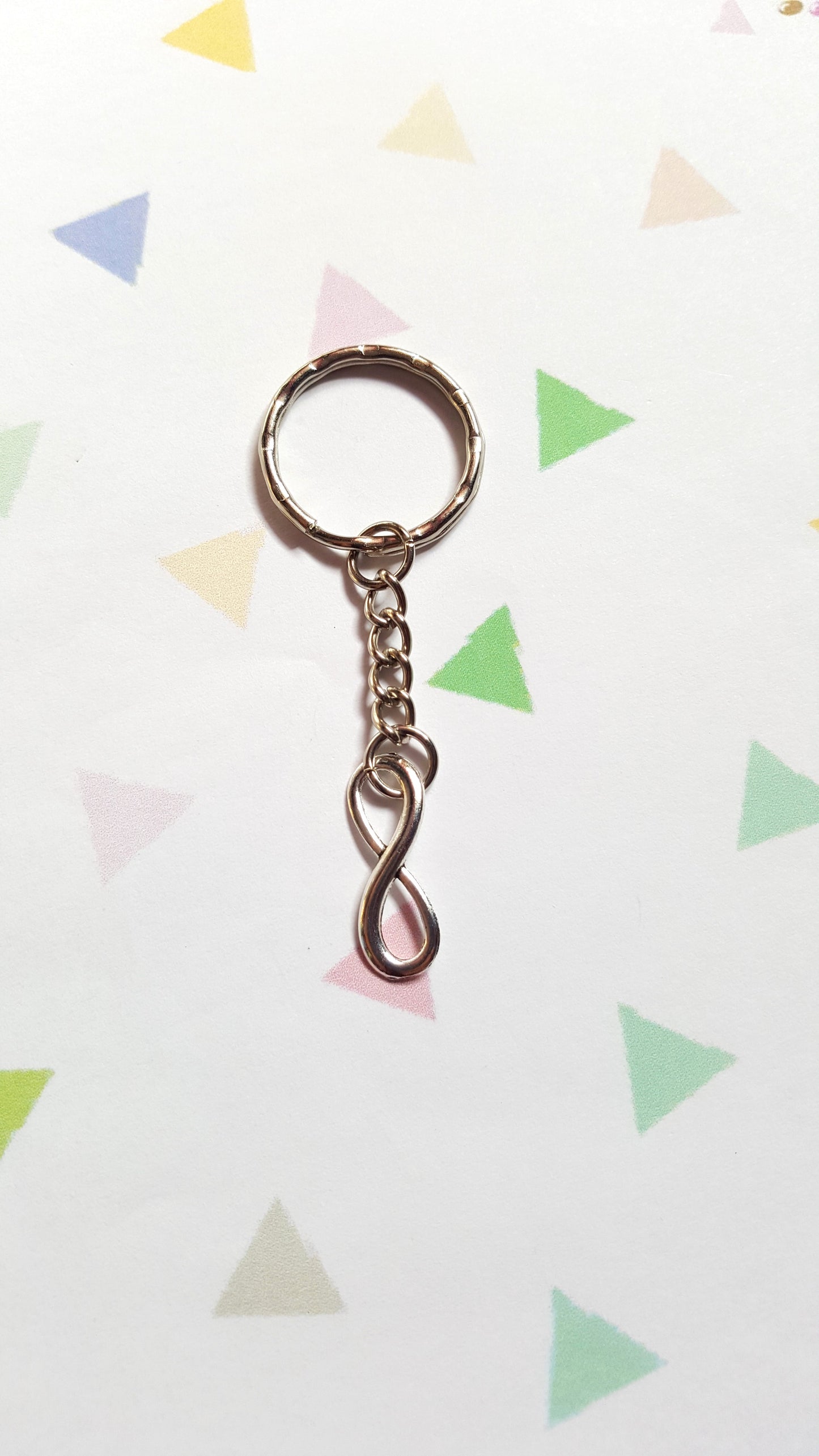 Infinity Symbol Keyring - Minimalist Silver Keychain | Meaningful Gift for Her or Him