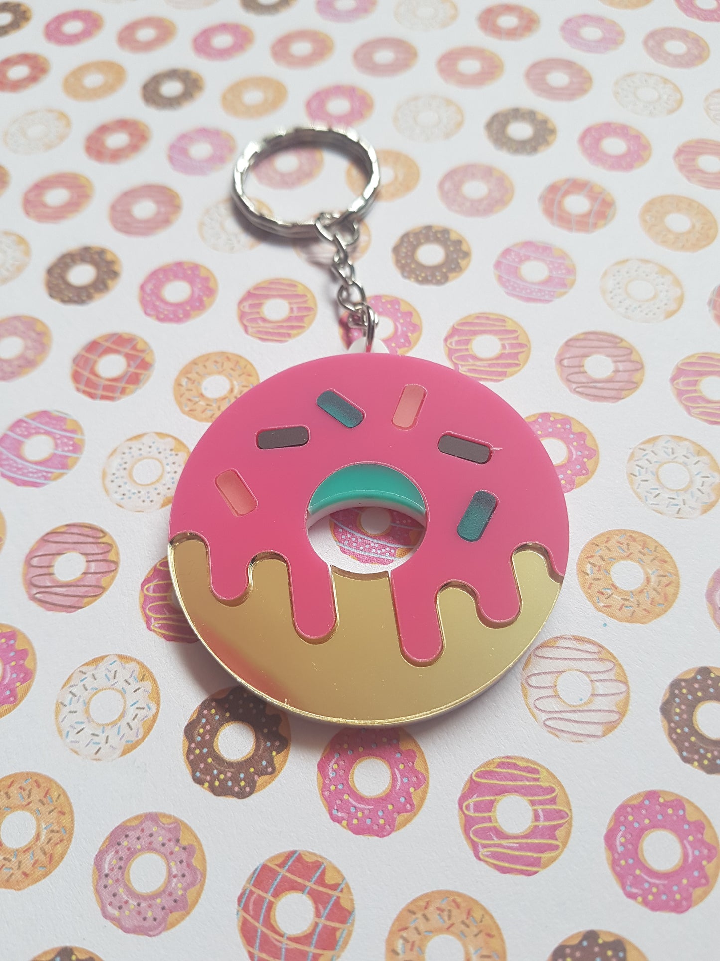 acrylic doughnut keyring