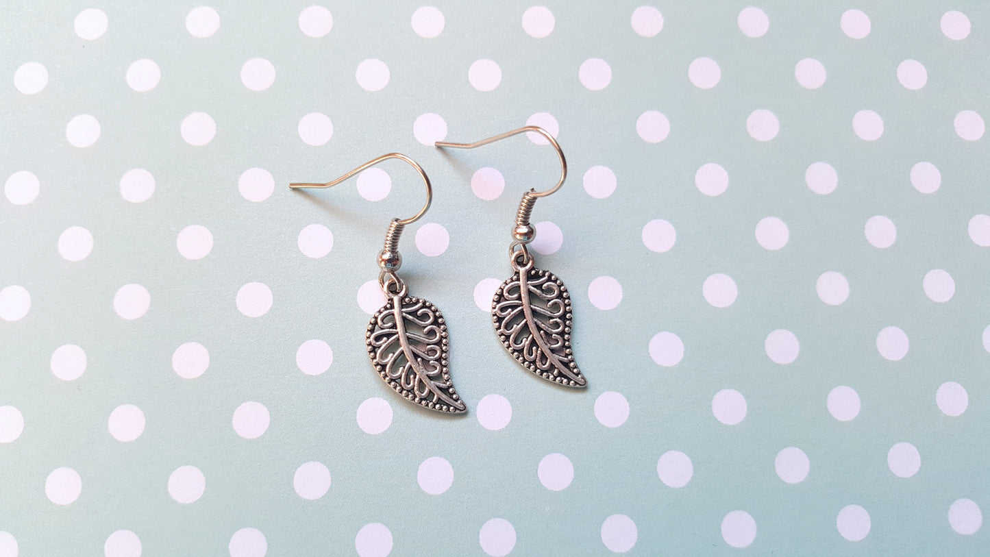 Elegant Leaf Earrings | Silver Dangle Jewelry | Nature Inspired Earrings | Pretty Gift for Her