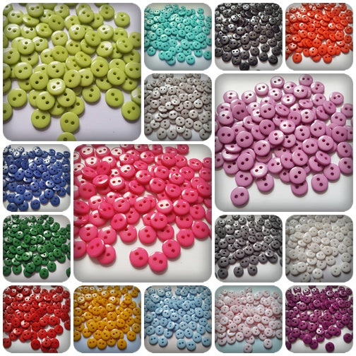 30 x 9mm Round Resin 2-Hole Buttons | DIY Sewing, Crafting & Handmade Projects