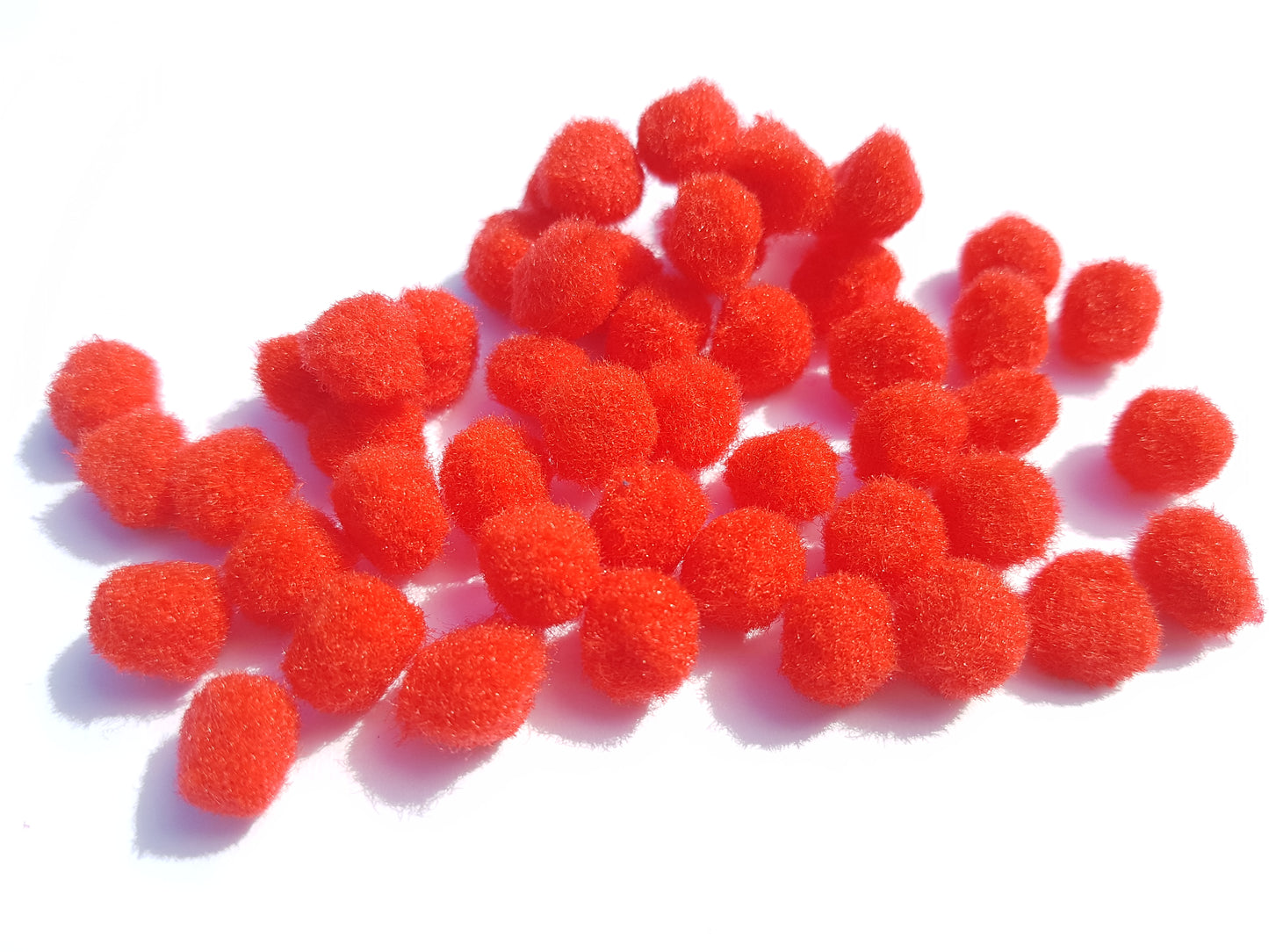 50 x 12mm Wool Craft Pompoms | Round Fluffy Balls for DIY Crafts, Decorations, Scrapbooking & Kids’ Creative Projects