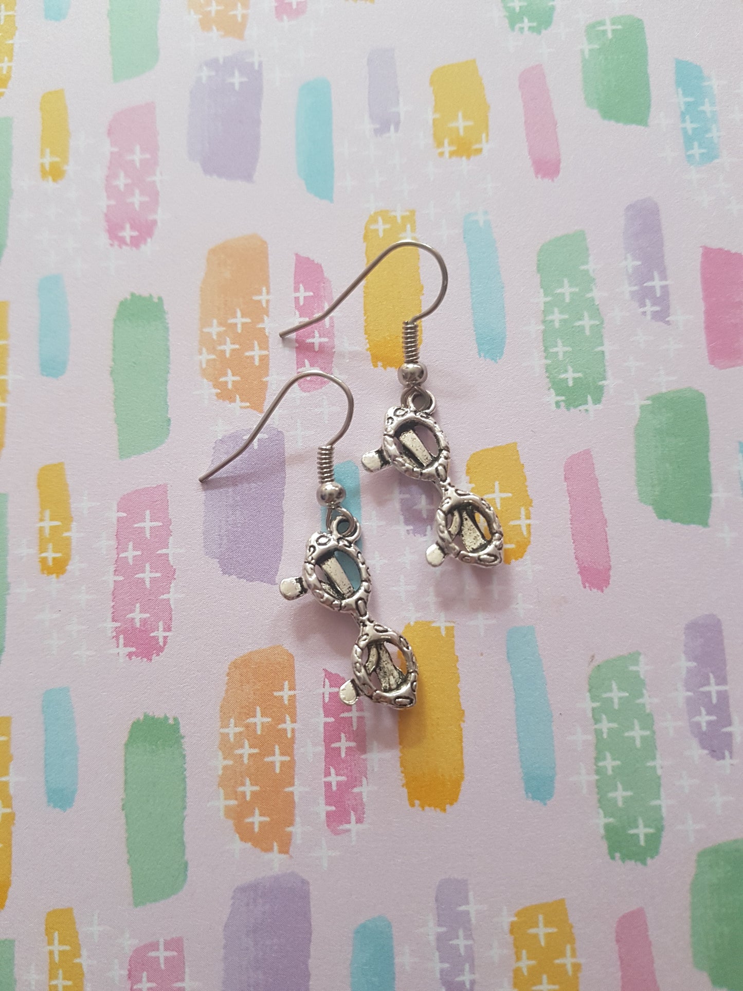 Cute Sunglasses Charm Earrings | Tibetan Silver Dangle Jewelry | Fun Beach Accessory Gift