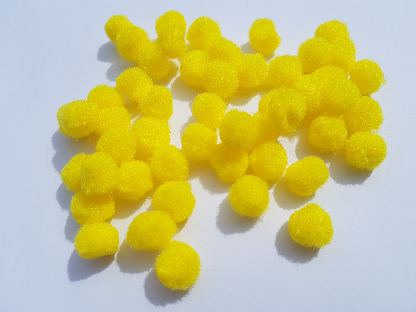 50 x 12mm Wool Craft Pompoms | Round Fluffy Balls for DIY Crafts, Decorations, Scrapbooking & Kids’ Creative Projects