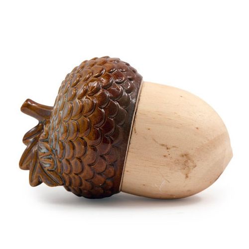 12.5cm Wooden Acorn Decoration