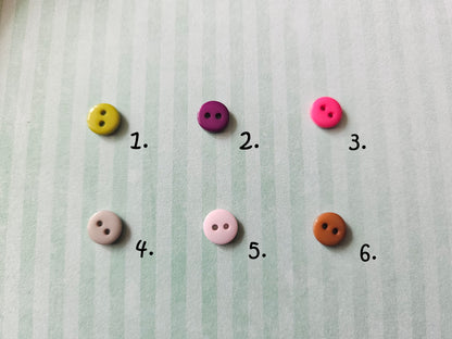 Mini Button Bracelet | Beaded Resin Button Bracelet | Colourful Silver Tone Stretch Bracelet | Cute Alternative Jewellery | Various Colours