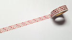 1 x 10m Roll Adhesive Craft Washi Tape - 15mm - Red Snowglobes 