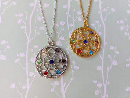 round chakra necklaces