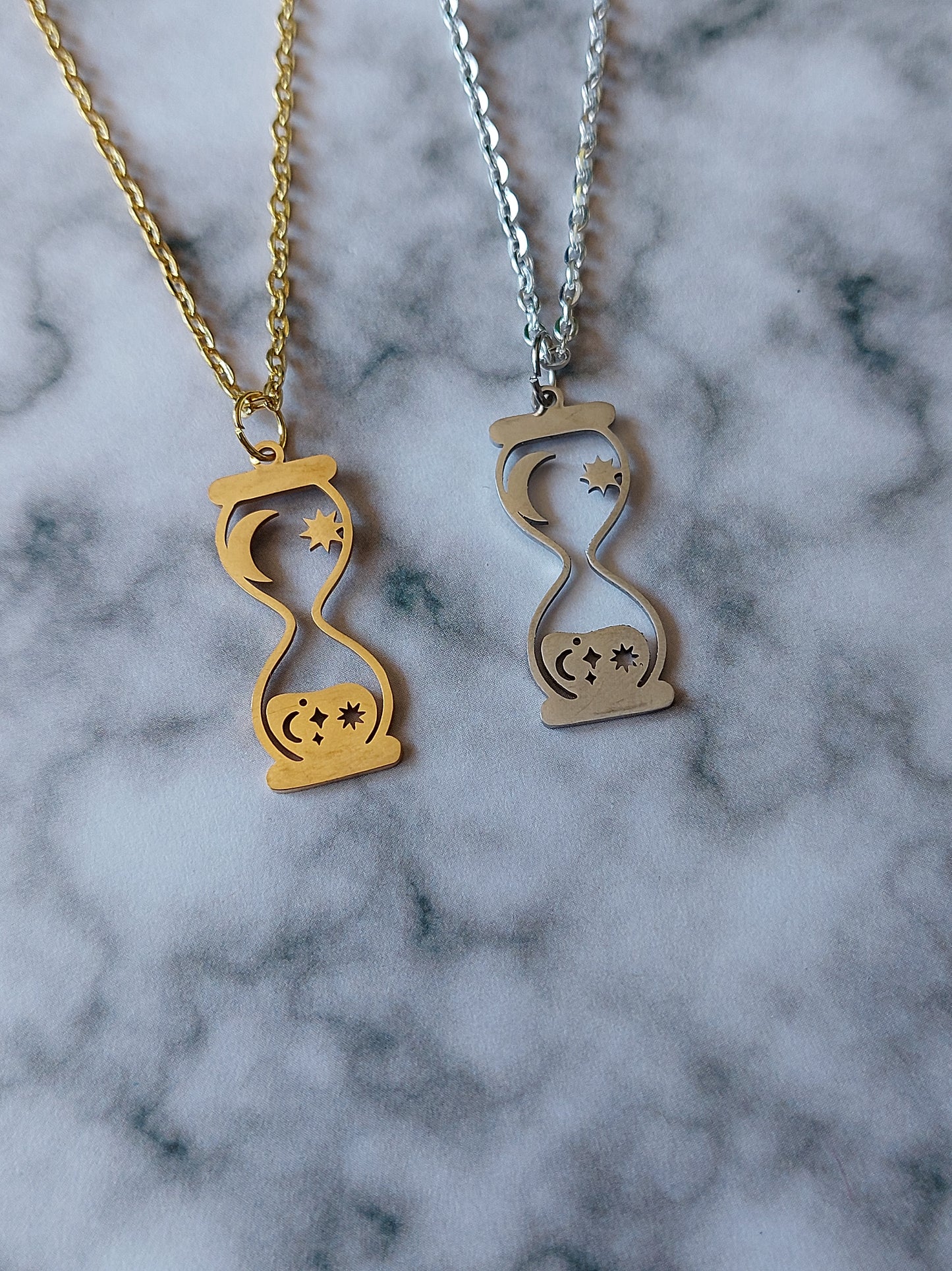 mystical hourglass necklaces