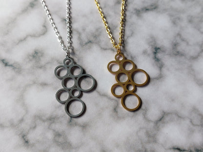 geometric circles necklaces 