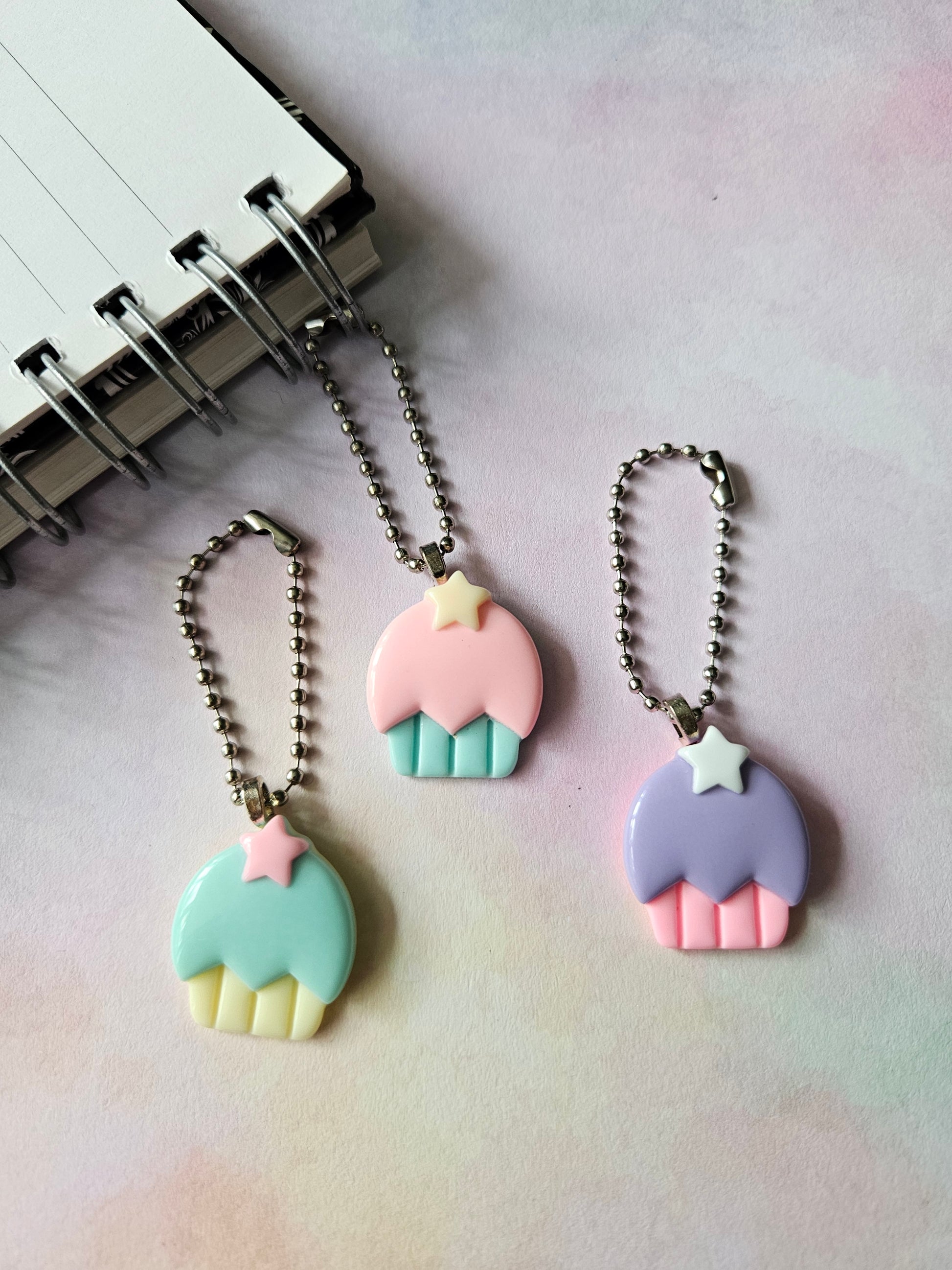 pastel cupcake planner charms 