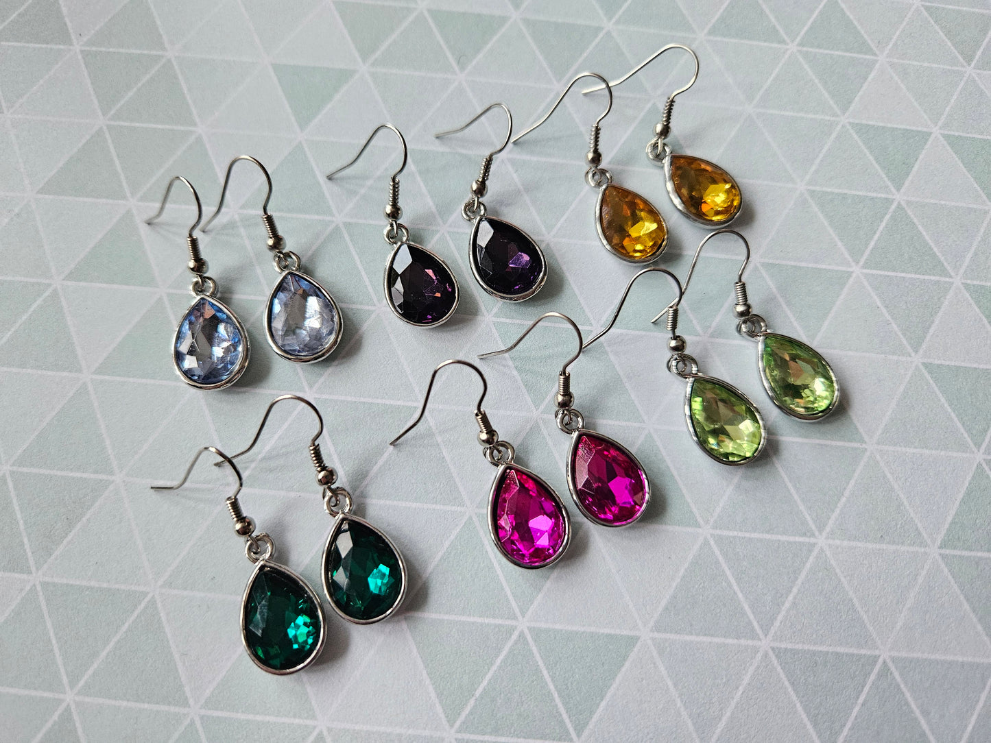 glass drop earrings