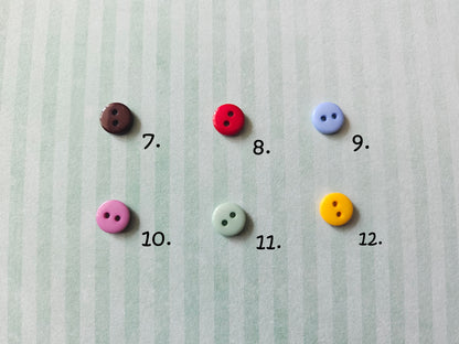 Mini Button Bracelet | Beaded Resin Button Bracelet | Colourful Silver Tone Stretch Bracelet | Cute Alternative Jewellery | Various Colours
