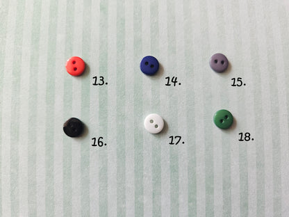 Mini Button Bracelet | Beaded Resin Button Bracelet | Colourful Silver Tone Stretch Bracelet | Cute Alternative Jewellery | Various Colours